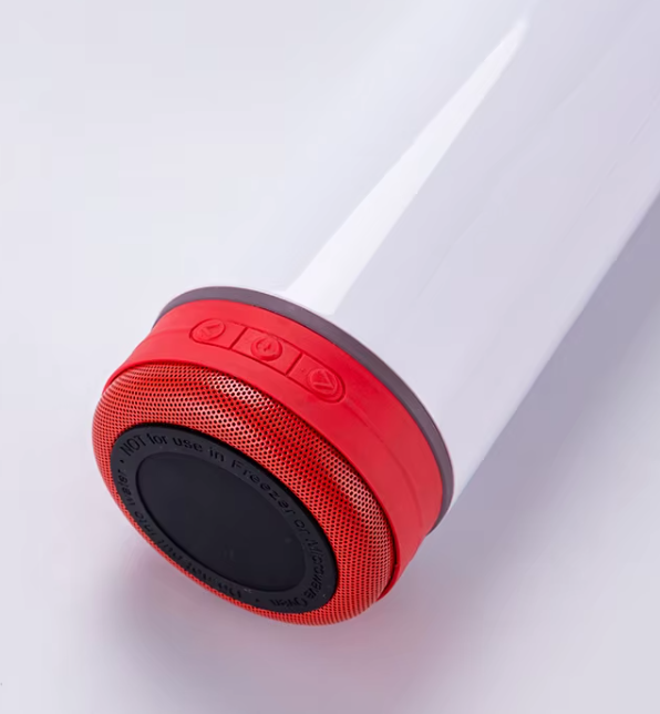 20oz Blank Sublimation Tumbler with Built-In Bluetooth Speaker – Customizable Travel Mug