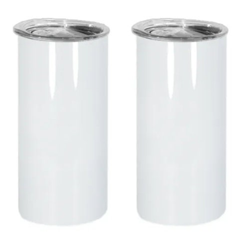 12oz sublimation straight skinny tumbler with plastic straw.