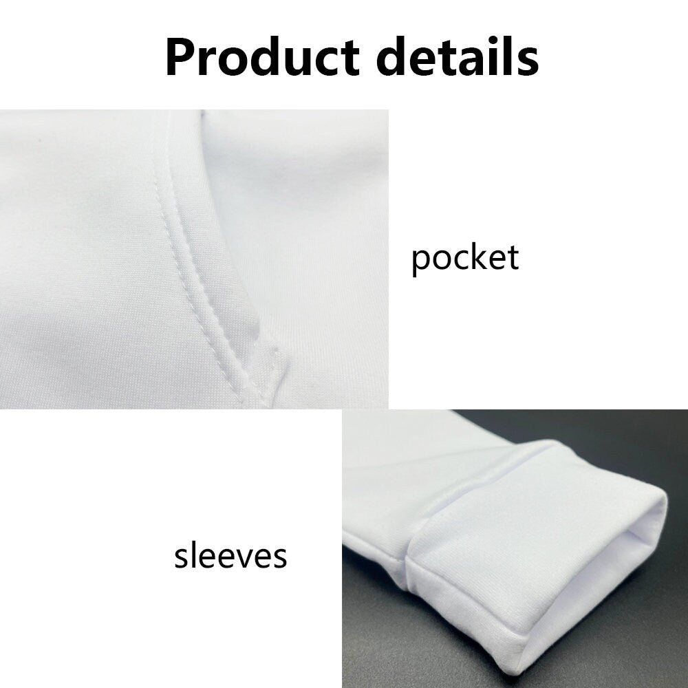 White Sublimation Hoodies/100%poleyester.