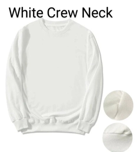 Sublimation Crew Neck Sweaters. 100% Percent Polyester.