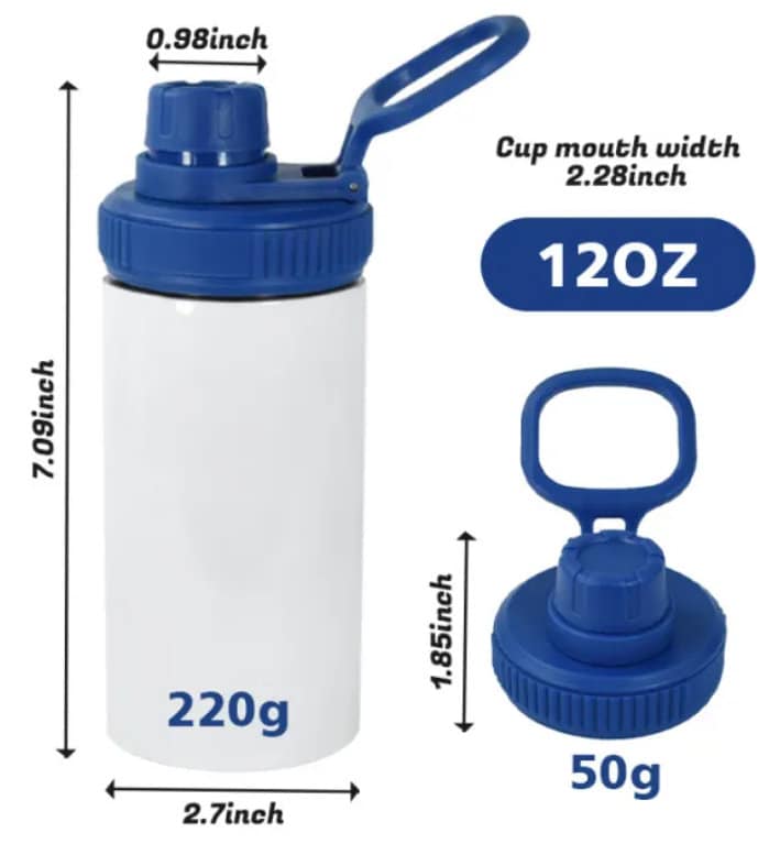 Children's 12oz sublimation flat bottom tumblers