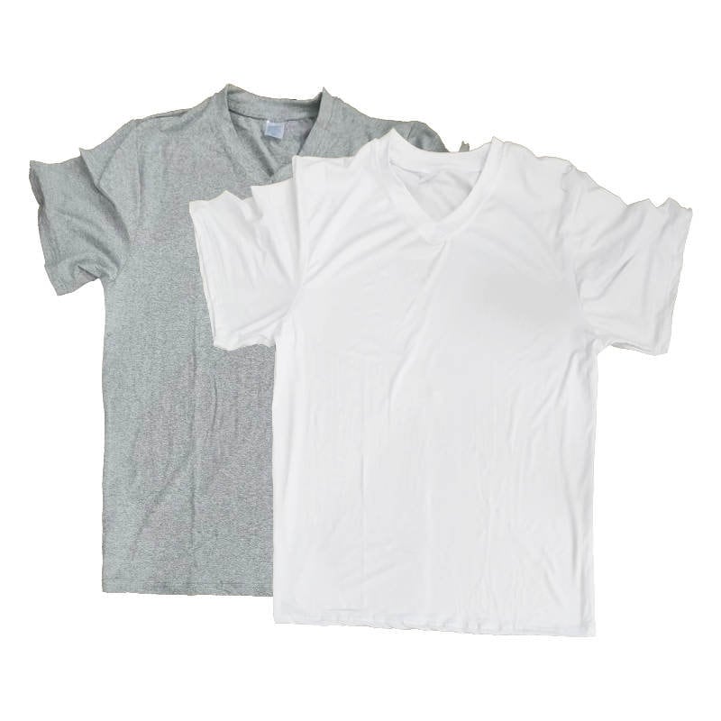 Sublimation White or Grey V-Neck T-Shirts.