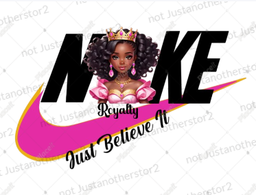 “Just Believe It” Royalty PNGs – Black Girl Magic Sublimation Graphics | 300 DPI Transparent Designs for Apparel, Stickers, T-Shirts