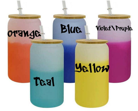 16oz Cold Color Changing Glass Tumblers